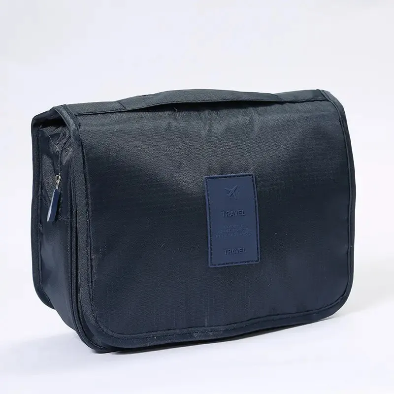 Waterproof Cosmetic Bag for Women - Travel Toiletry Organizer with Hook