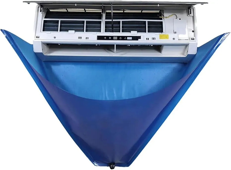 Waterproof Split Air Conditioner Cleaning Kits, Wall Mounted Air Conditioning Dust Washing Clean Cover Air Conditioner Service Bag for 1~1.5P Hanging Air Conditioners (Blue,size:135x60cm)