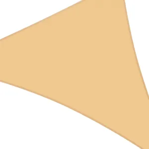 Waterproof Triangle Sun Sail Shade, 8x8x8 FT Garden Shade Sail Canopy UV Block Durable Oxford Fabric Sunshade Sail for Outdoor Patios Party Backyard Lawn (Sand)