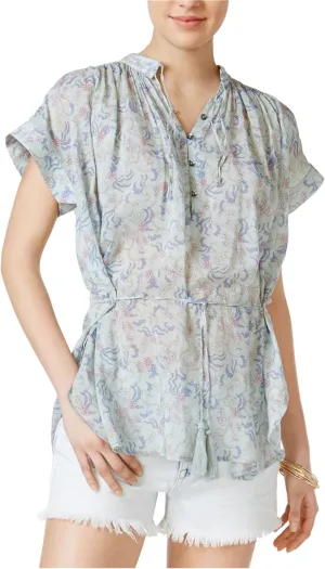 William Rast Women's Willliam Rast-Alannah Woven Short Sleeve Blouse