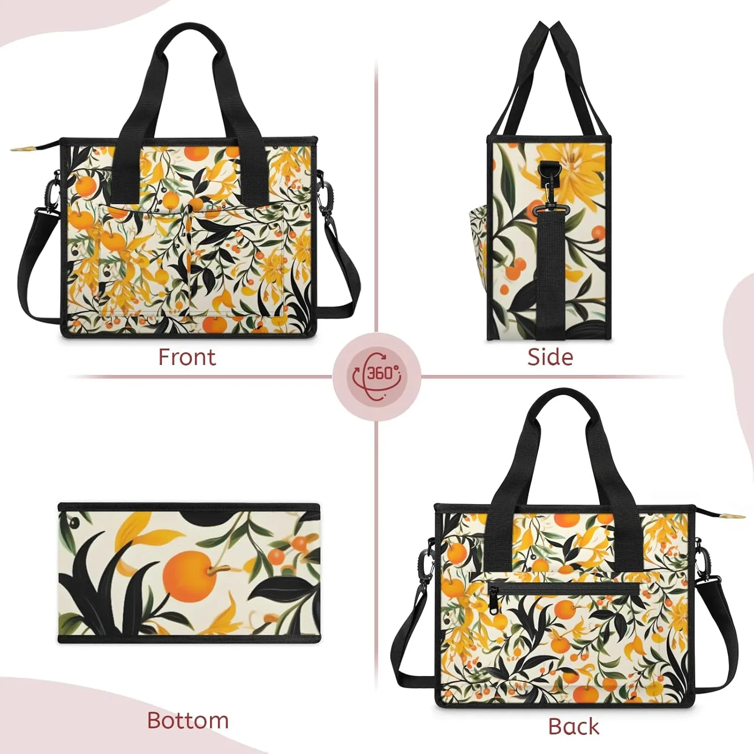 Women Fashion Tote Bag Wallet Shoulder Bags Set 3PCS Top Handle Satchel Purse Large Zippered Handbag Daily Use
