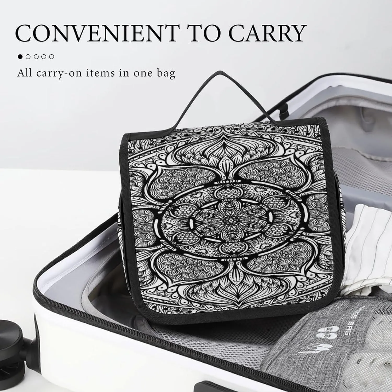 Women Hanging Toiletry Wash bag, Travel Cosmetic Storage Case Organizer