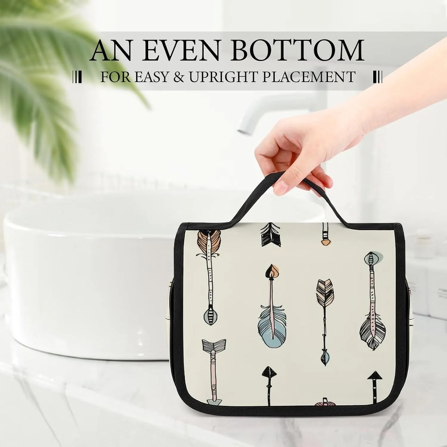 Women Hanging Toiletry Wash bag, Travel Cosmetic Storage Case Organizer