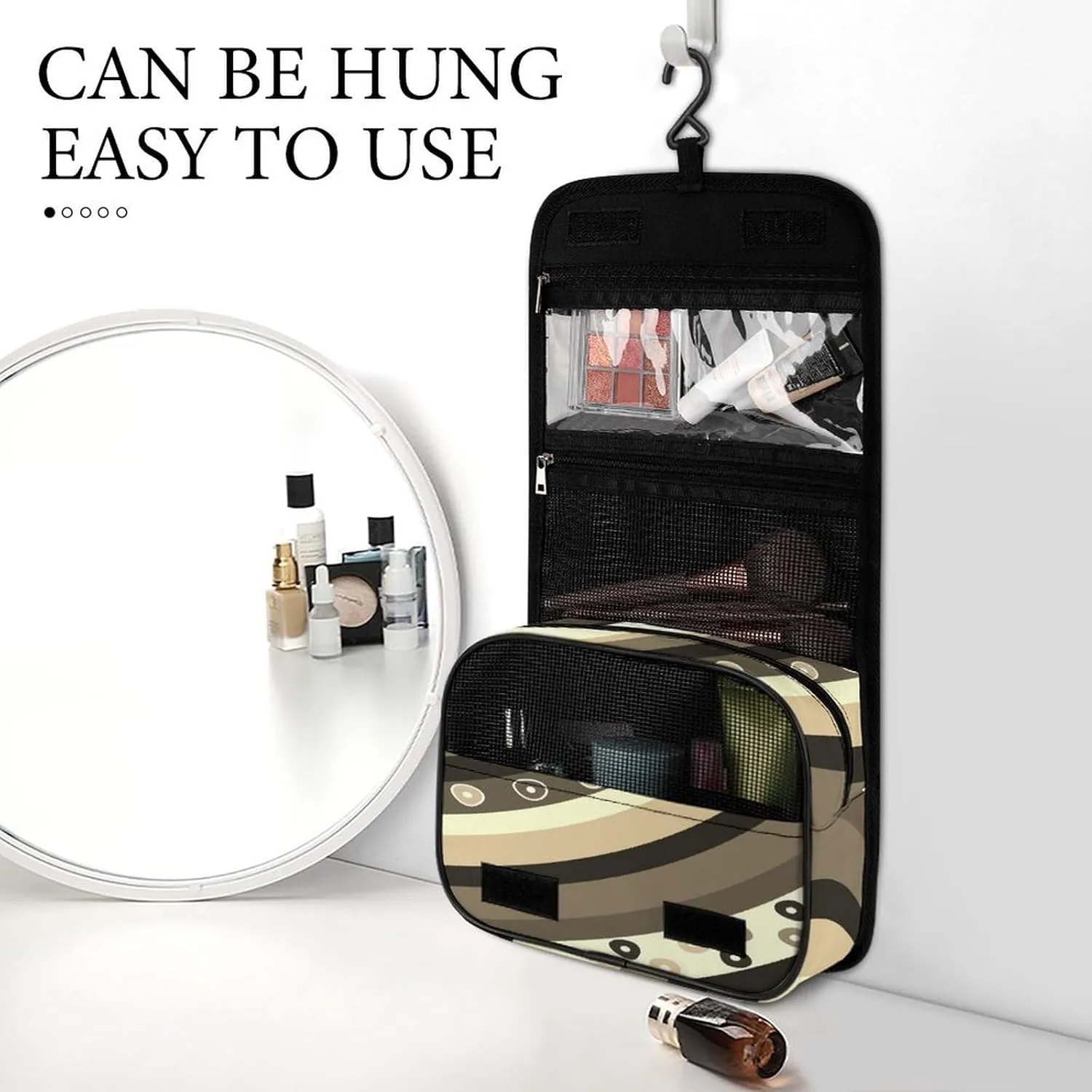 Women Hanging Toiletry Wash bag, Travel Cosmetic Storage Case Organizer