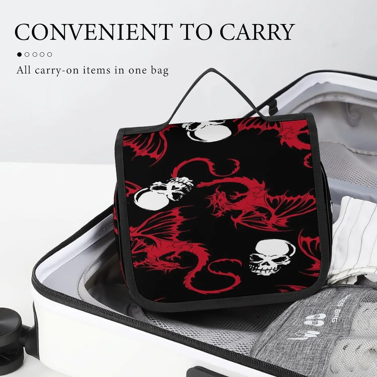Women Hanging Toiletry Wash bag, Travel Cosmetic Storage Case Organizer