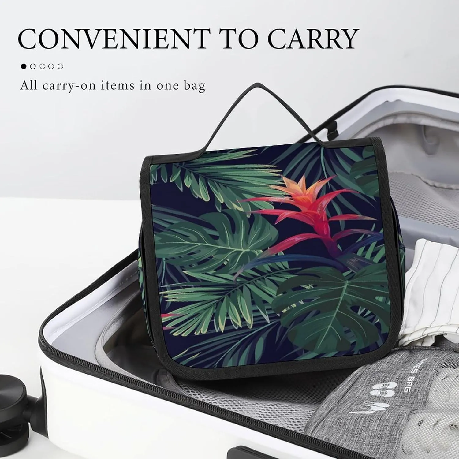 Women Hanging Toiletry Wash bag, Travel Cosmetic Storage Case Organizer