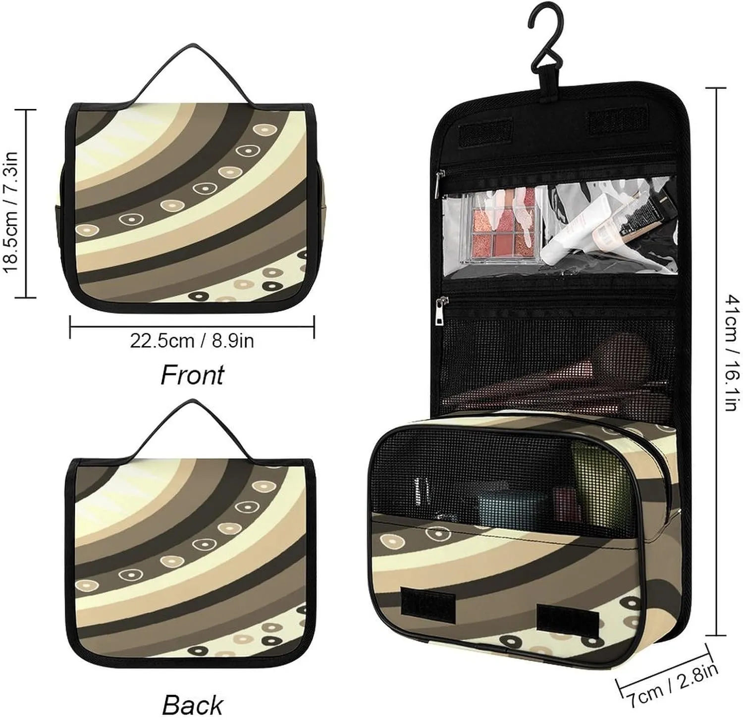 Women Hanging Toiletry Wash bag, Travel Cosmetic Storage Case Organizer