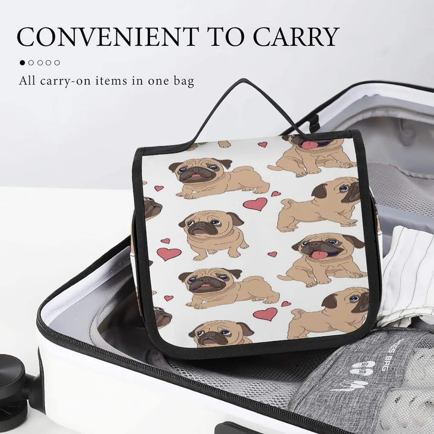 Women Hanging Toiletry Wash bag, Travel Cosmetic Storage Case Organizer