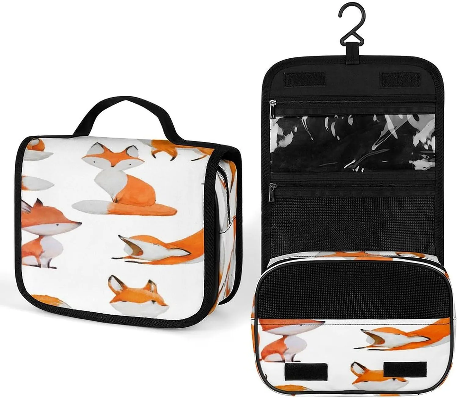 Women Hanging Toiletry Wash bag, Travel Cosmetic Storage Case Organizer