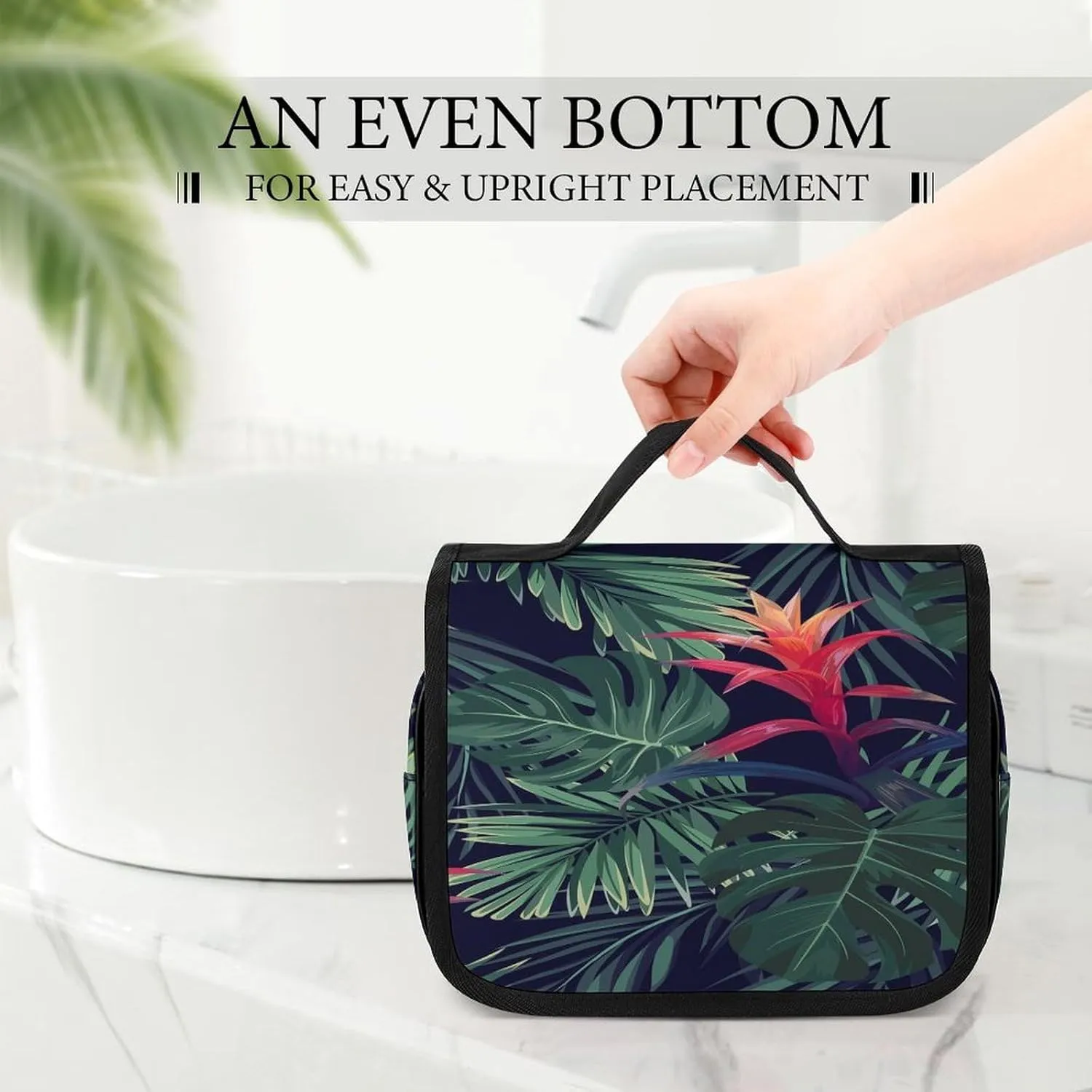 Women Hanging Toiletry Wash bag, Travel Cosmetic Storage Case Organizer