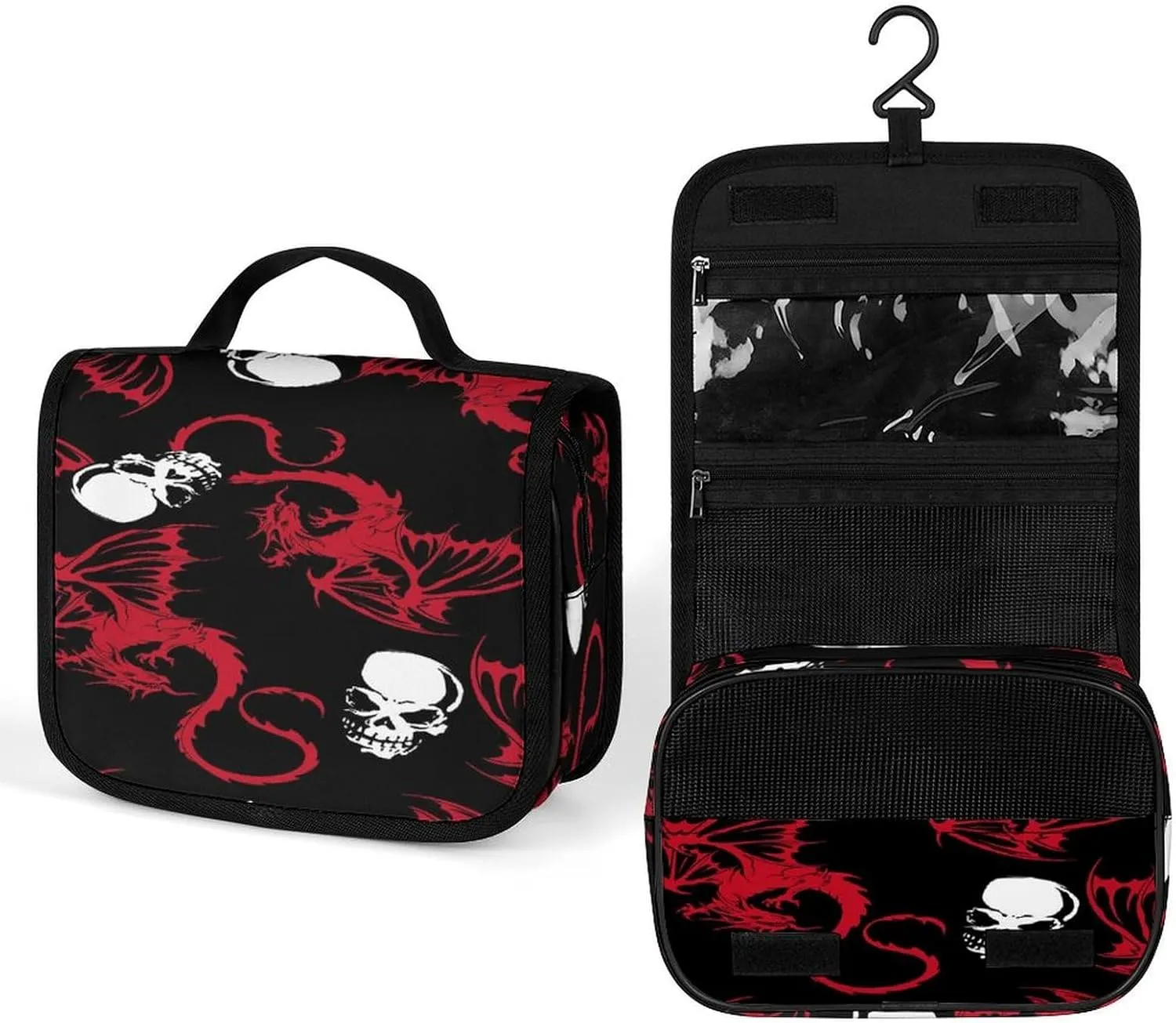 Women Hanging Toiletry Wash bag, Travel Cosmetic Storage Case Organizer