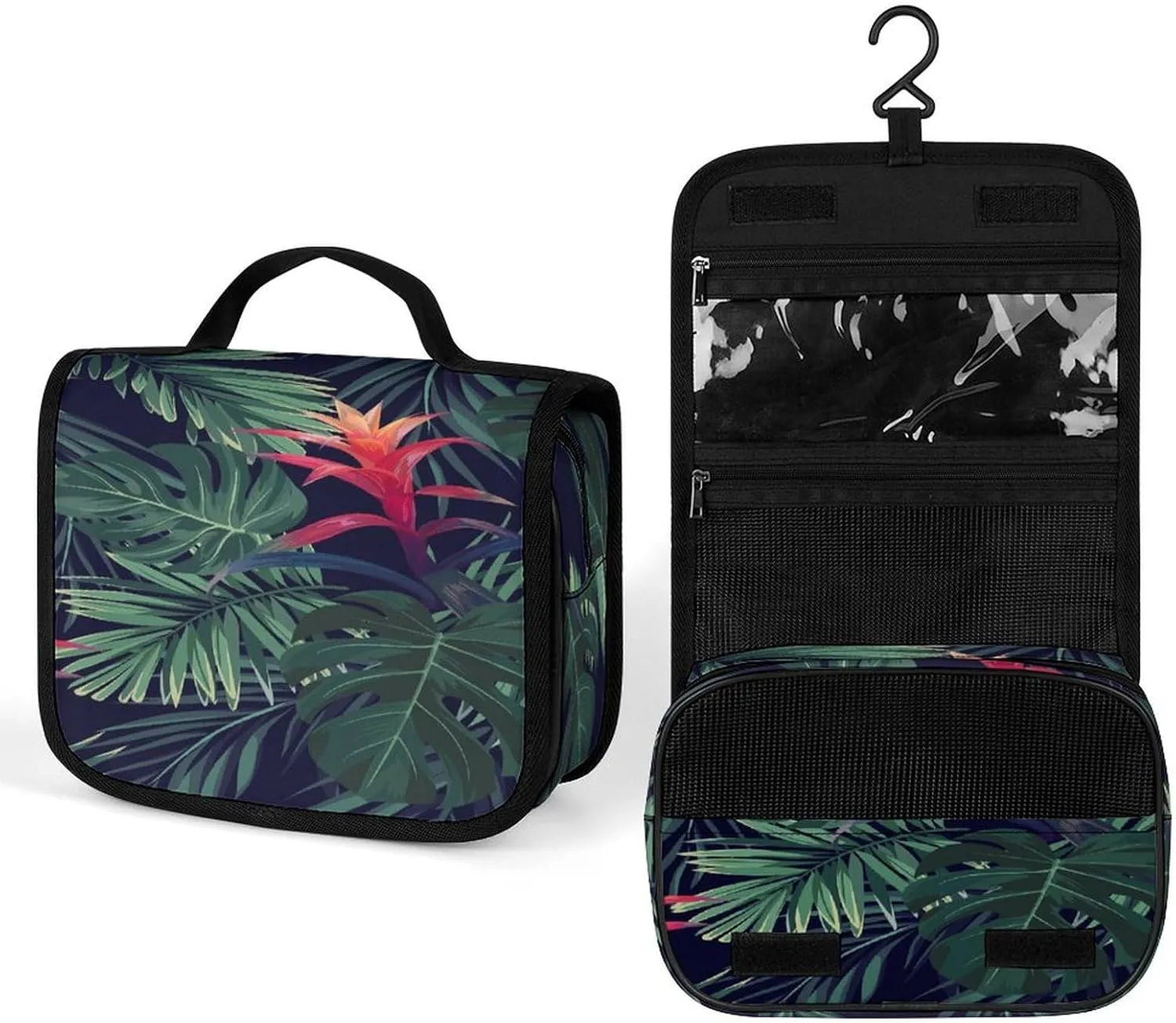 Women Hanging Toiletry Wash bag, Travel Cosmetic Storage Case Organizer