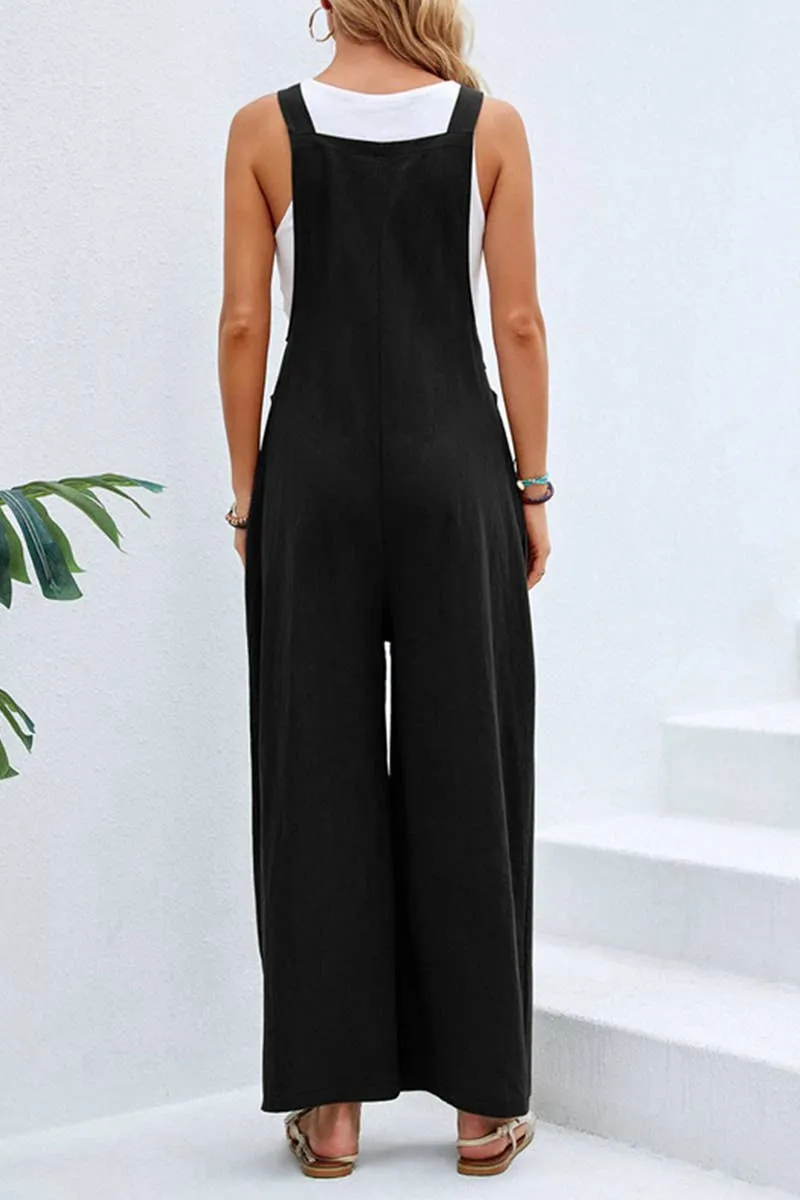 WOMEN SOLID OVERALLS_CWSJS0208: Black / (S) 1