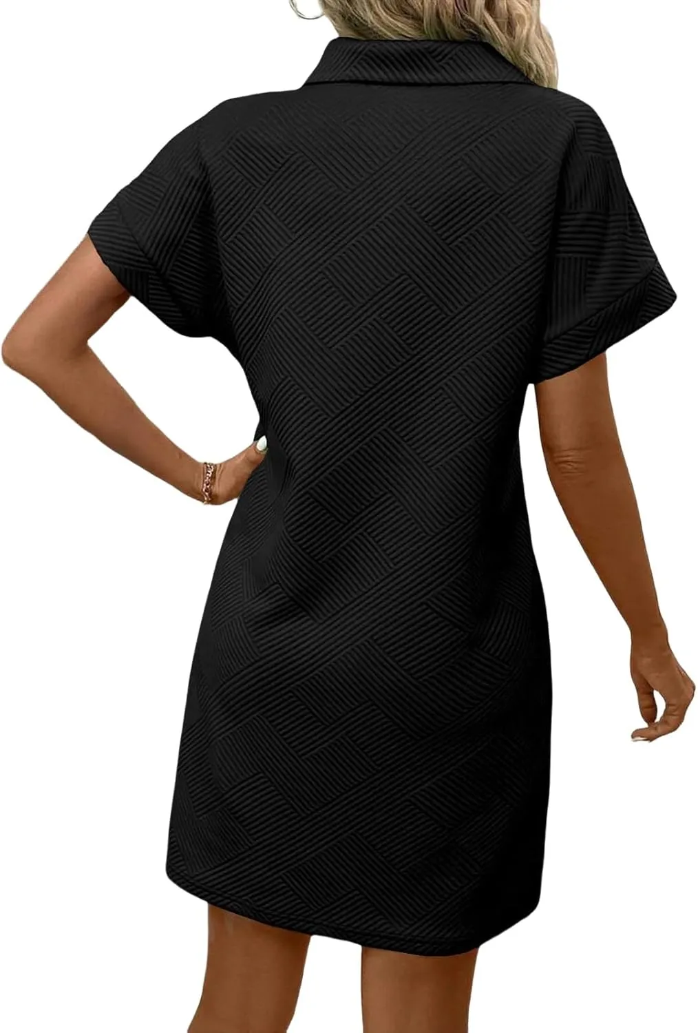 Women's 2025 Summer Mini Dresses, Lapel Collared or Round Neck, Cap Sleeve, for Beach, with Pockets