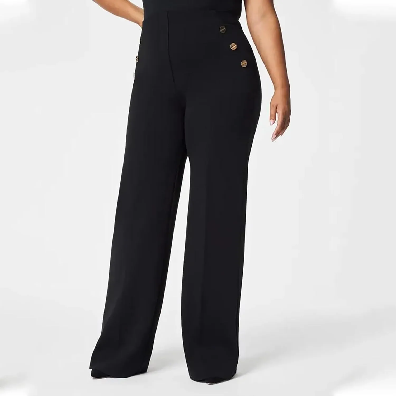Womens Baggy Wide Leg Pants Womens Cotton Linen Palazzo Pants for Women Business Casual Outfits Office Dress