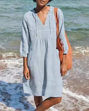 Women's Casual Bohemian Dress with Vintage Accents