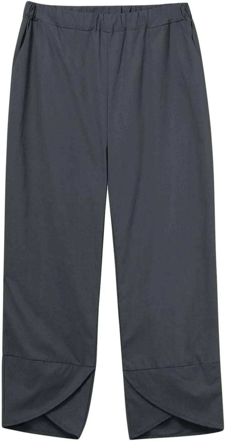 Womens Linen Sets 2 Piece Oversized 3/4 Length Sleeve Comfy Shirts Summer V Neck Loose Wide Leg Pants with Pockets