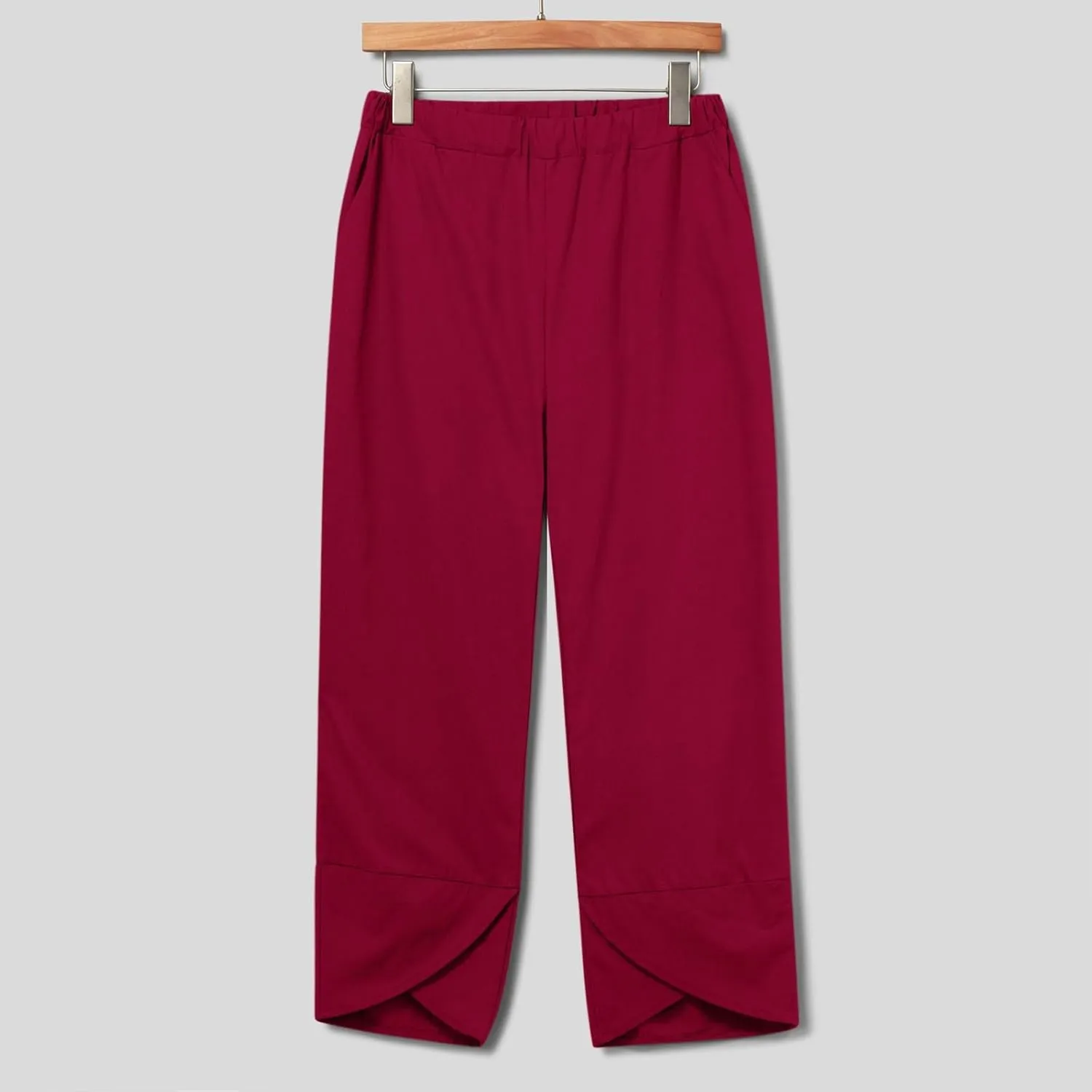 Womens Linen Sets 2 Piece Oversized 3/4 Length Sleeve Comfy Shirts Summer V Neck Loose Wide Leg Pants with Pockets