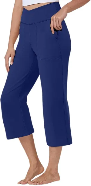 Womens Linen Wide Leg Pants Company Womens Hyper Ultra Stretch Cargo Ladies Capri Pant High Waisted Work Pants
