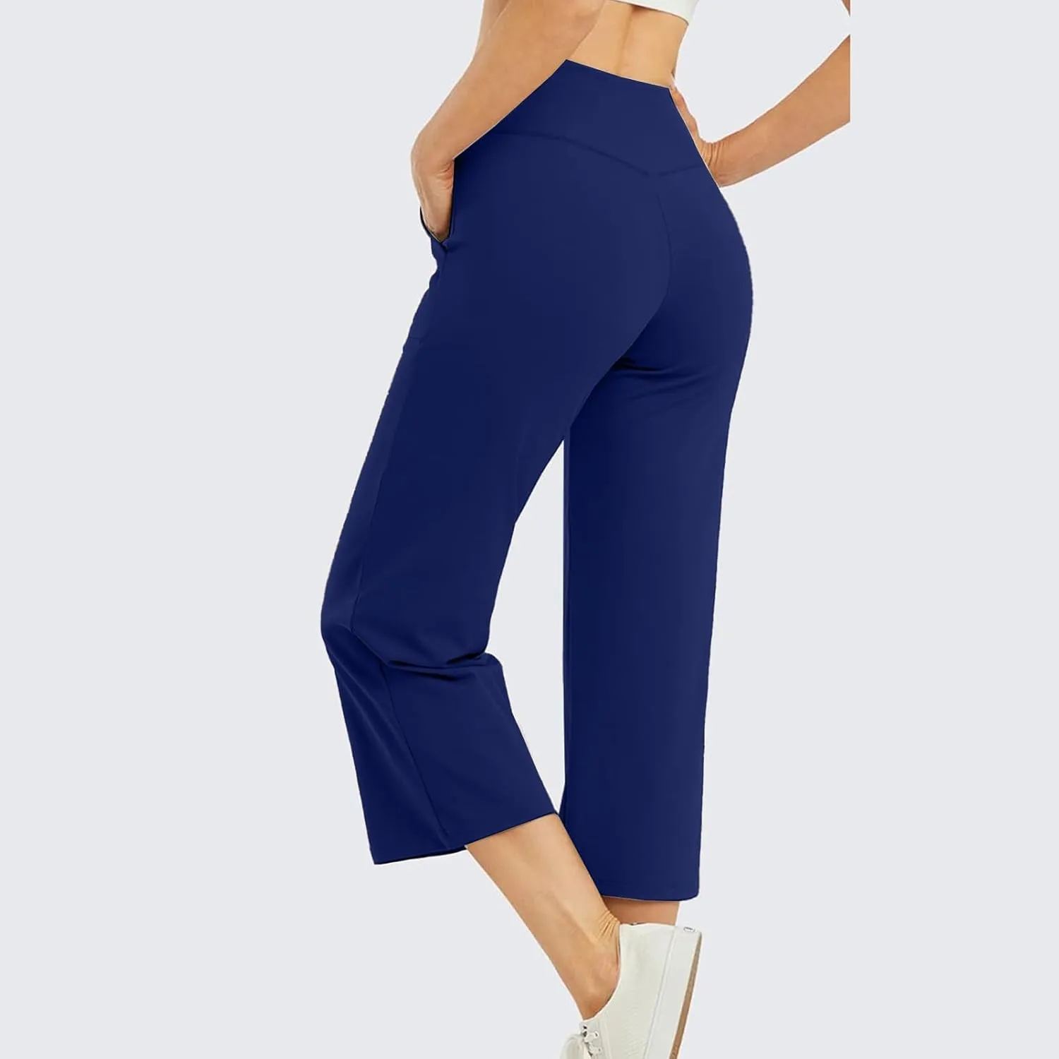 Womens Linen Wide Leg Pants Company Womens Hyper Ultra Stretch Cargo Ladies Capri Pant High Waisted Work Pants
