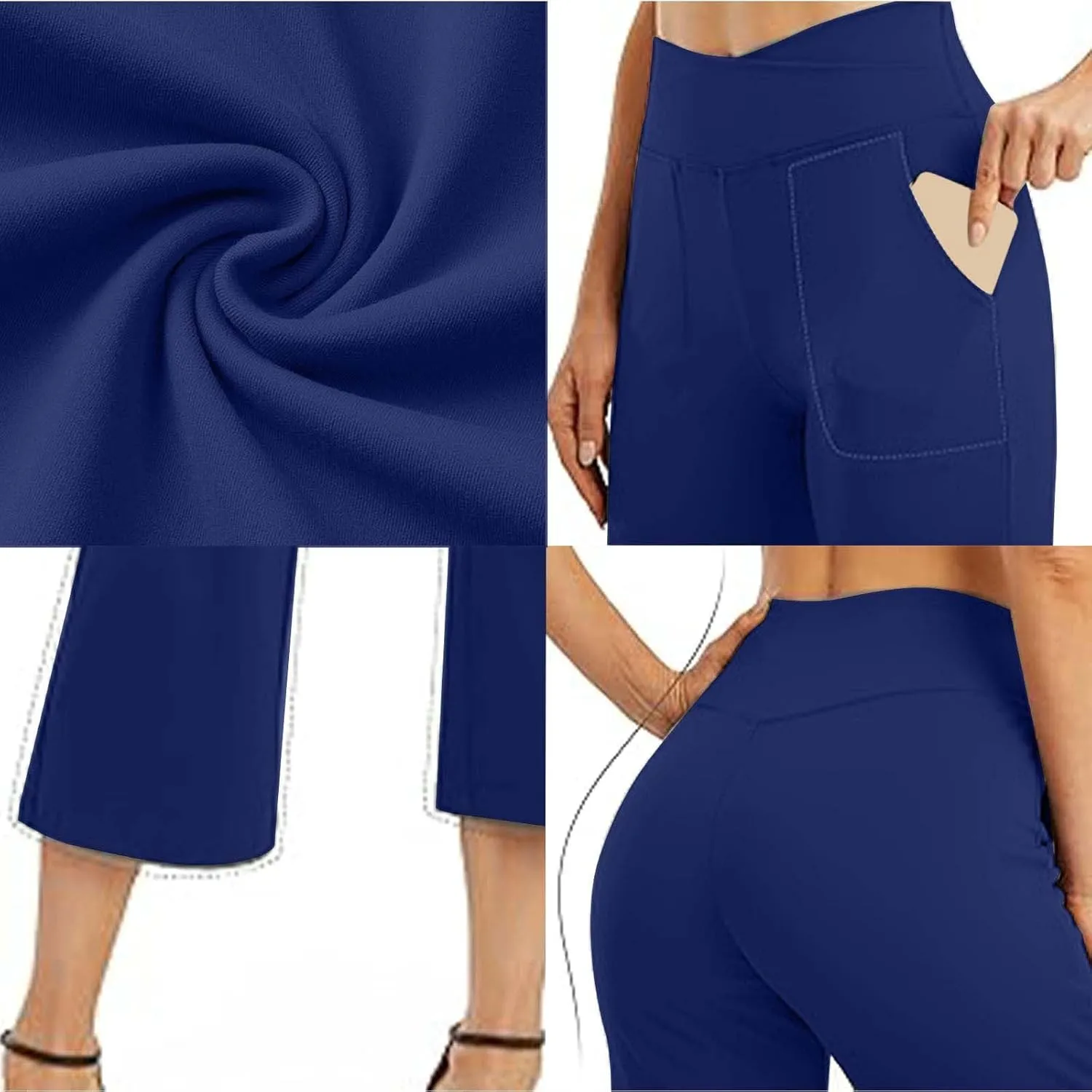 Womens Linen Wide Leg Pants Company Womens Hyper Ultra Stretch Cargo Ladies Capri Pant High Waisted Work Pants