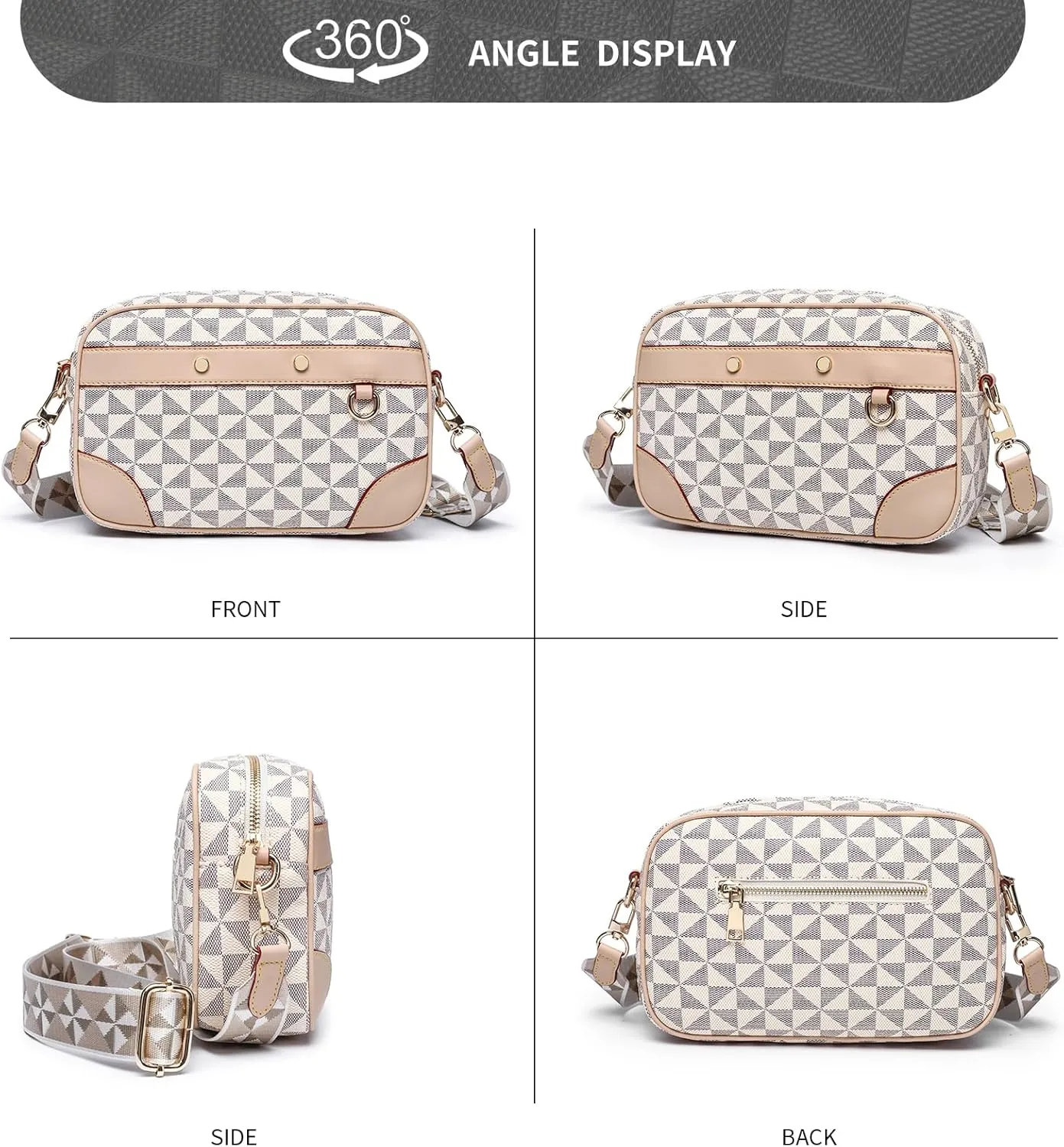 Women's PU Leather Crossbody Bag, Wallet Shoulder Handbag, Can Be Carried by Hand