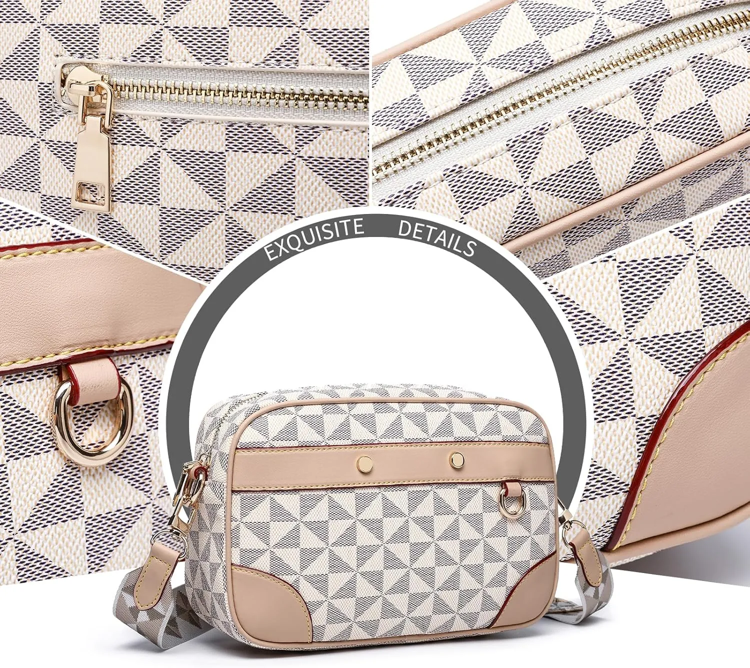Women's PU Leather Crossbody Bag, Wallet Shoulder Handbag, Can Be Carried by Hand
