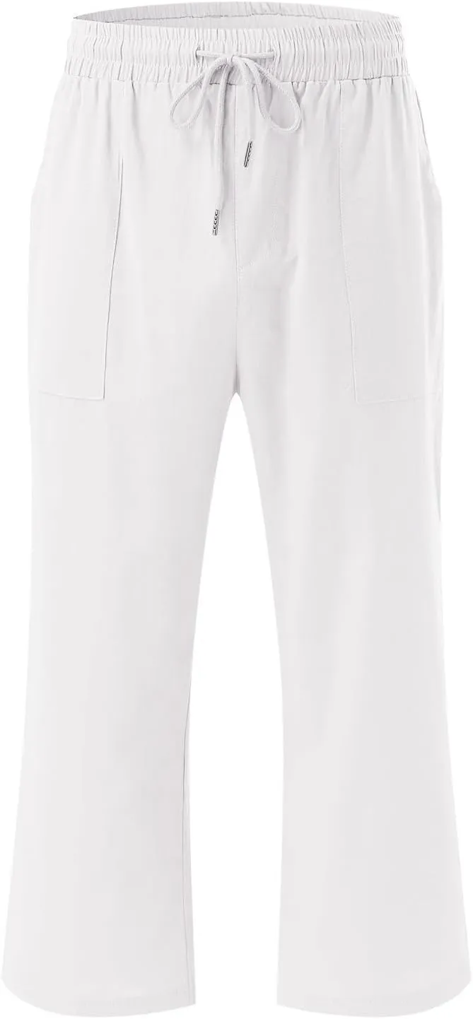Womens Straight Leg Pants Womens Wrinkle Free Mid Rise Casual Wide Leg Trousers Button Down Loose Work Office Business S