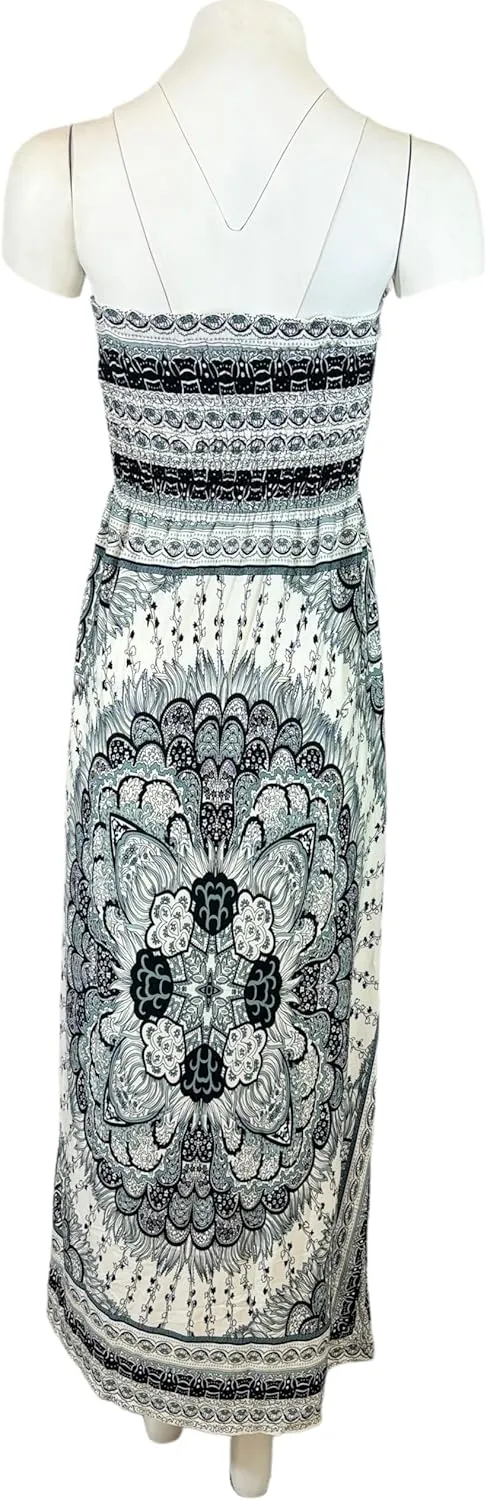 Women's Summer Bohemian Spaghetti Strapless Off Shoulder Backless Midi Long Maxi Dress.