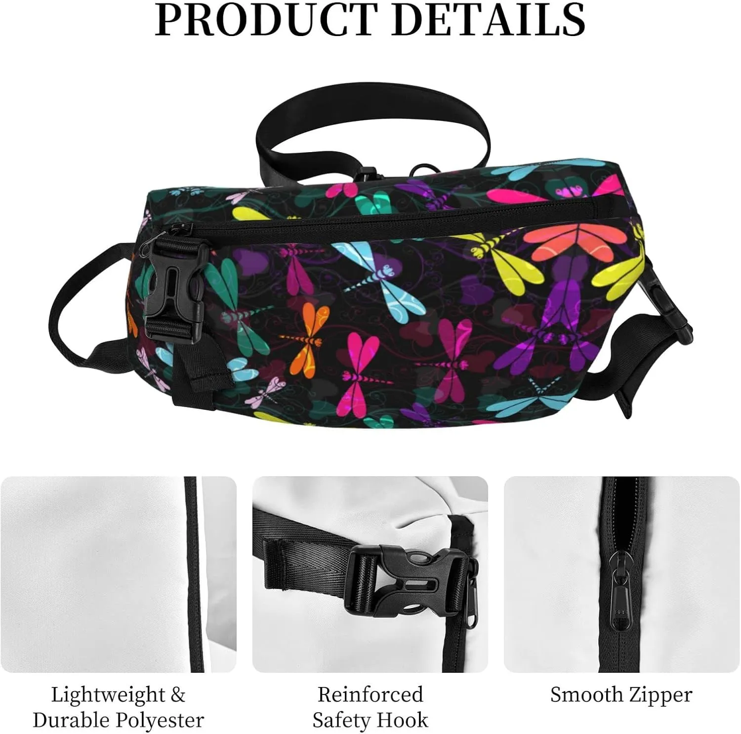 Wood Grain Print Travel Crossbody Backpack Bag,Lightweight Sling Bag For Travel Unisex