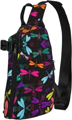 Wood Grain Print Travel Crossbody Backpack Bag,Lightweight Sling Bag For Travel Unisex