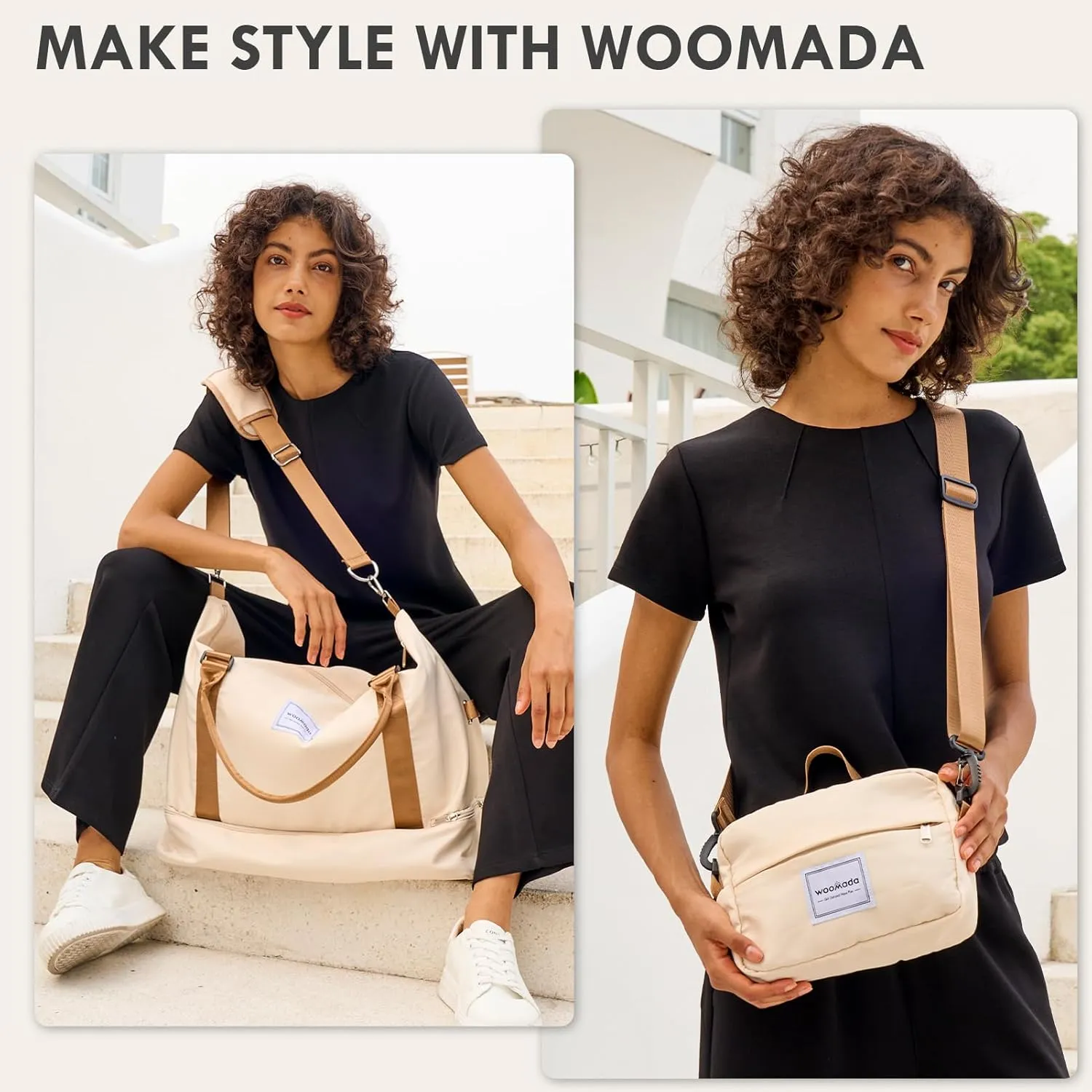 WOOMADA Weekender Bag for Women,Travel Carry On Bag with Shoe Compartment, Hospital Mom Bag for Labor and Delivery, Overnight Travel Duffle Bag with Toiletry Bag(hot pink)