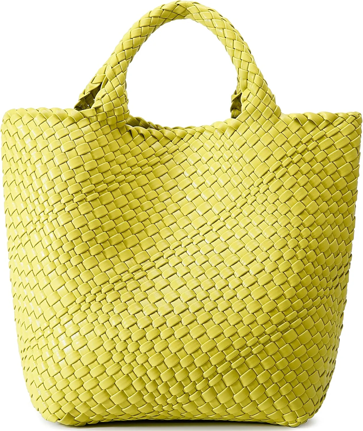 Woven Bag for Women, Vegan Leather Tote Bag Large Summer Beach Travel Handbag and Purse Retro Handmade Shoulder Bag