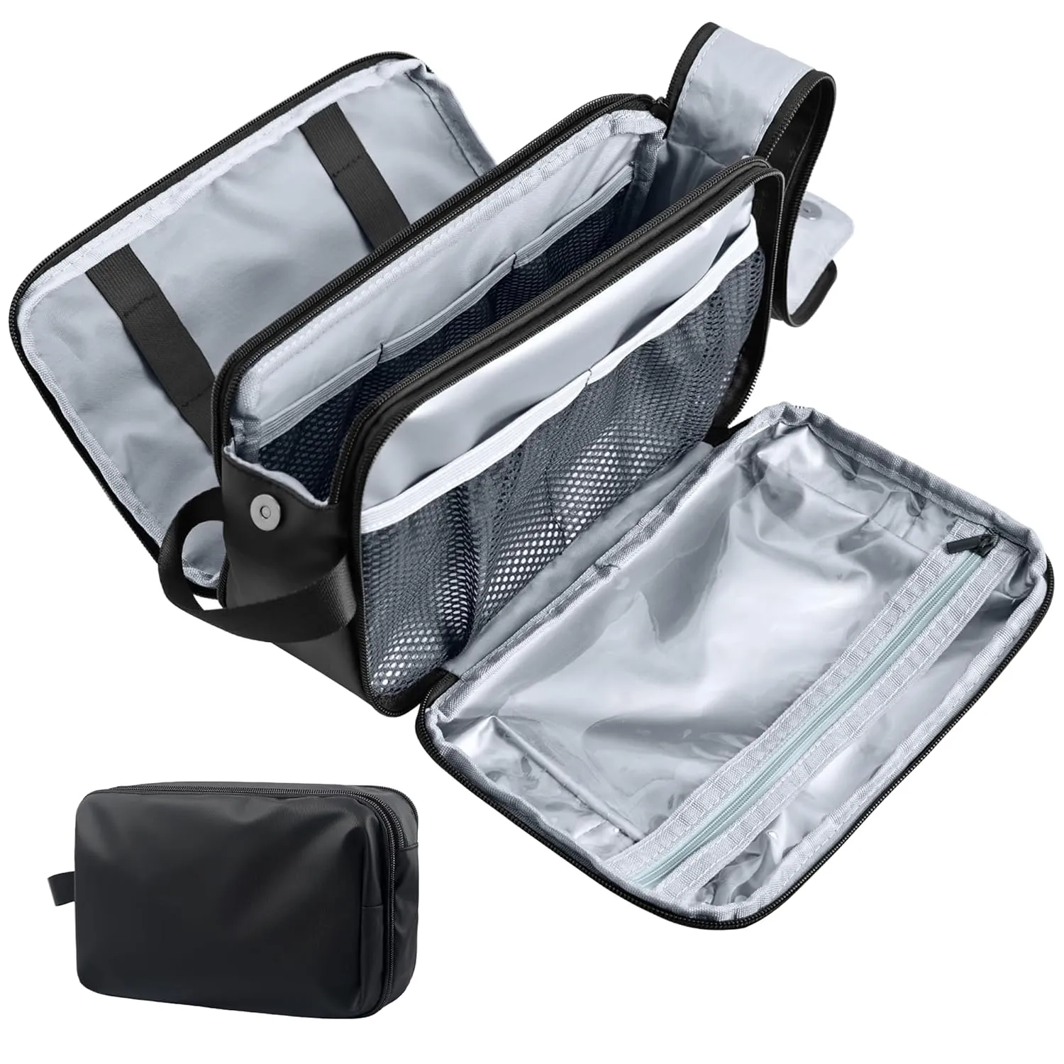 WVM Travel Toiletry Bag for Men & Women, Waterproof Dopp Kit Organizer with Multiple Compartments for Toiletries and Accessories, Shaving & Cosmetic Storage Bag for Trips and Home Use