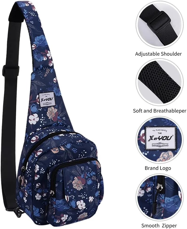 XEYOU Small Sling Bag - Lightweight One Strap Backpack Hiking Crossbody Chest Bag - Unisex Shoulder Daypack