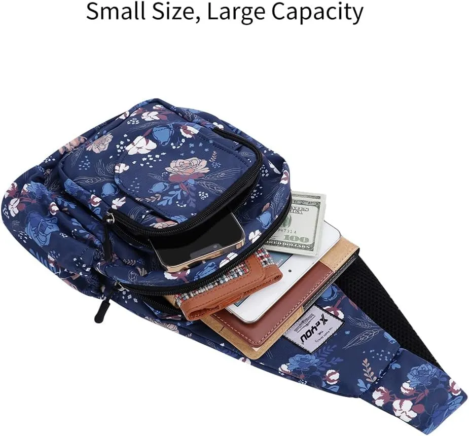 XEYOU Small Sling Bag - Lightweight One Strap Backpack Hiking Crossbody Chest Bag - Unisex Shoulder Daypack