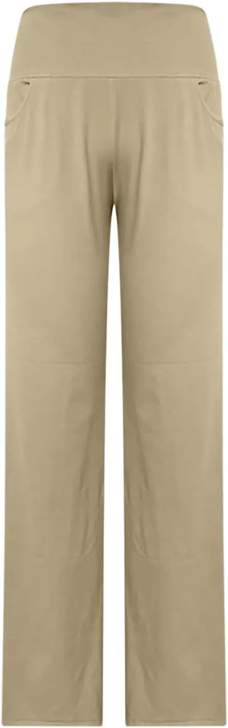 Yoga Wide Leg Pants for Women High Waist Tummy Control Lounge Pants Active Skinny Stretchy Full Length Yoga Leggings