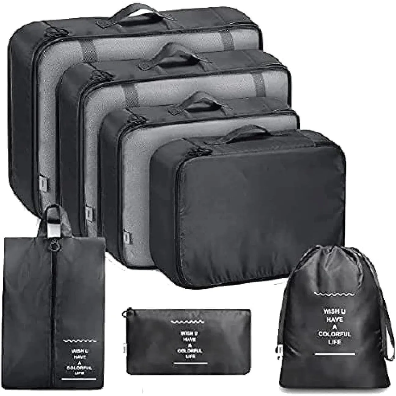 yuangaoshow Travel Luggage Organizer, 9 Piece (Pink)