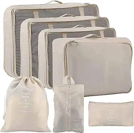 yuangaoshow Travel Luggage Organizer, 9 Piece (Pink)
