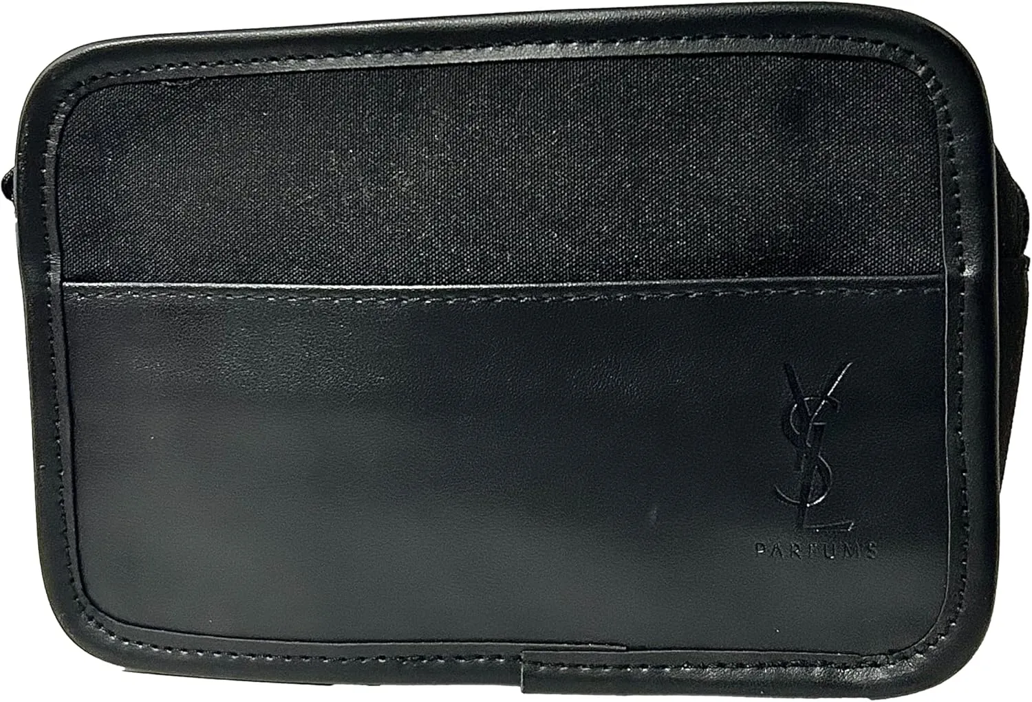 Yves Saint Laurent YSL MEN Toiletry Black Zip Pouch Fragrance Bag (7L X 4.5H X 3W) - MEN 7508