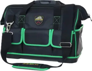ZAKCO 16 inches Top Opening Tool Tote, 1680D Durable Tool Organizer for Plumber, Electrician, Handyman, HVAC Technicians Tool Bag, Tool Carrying Case with Padded Strap, Green