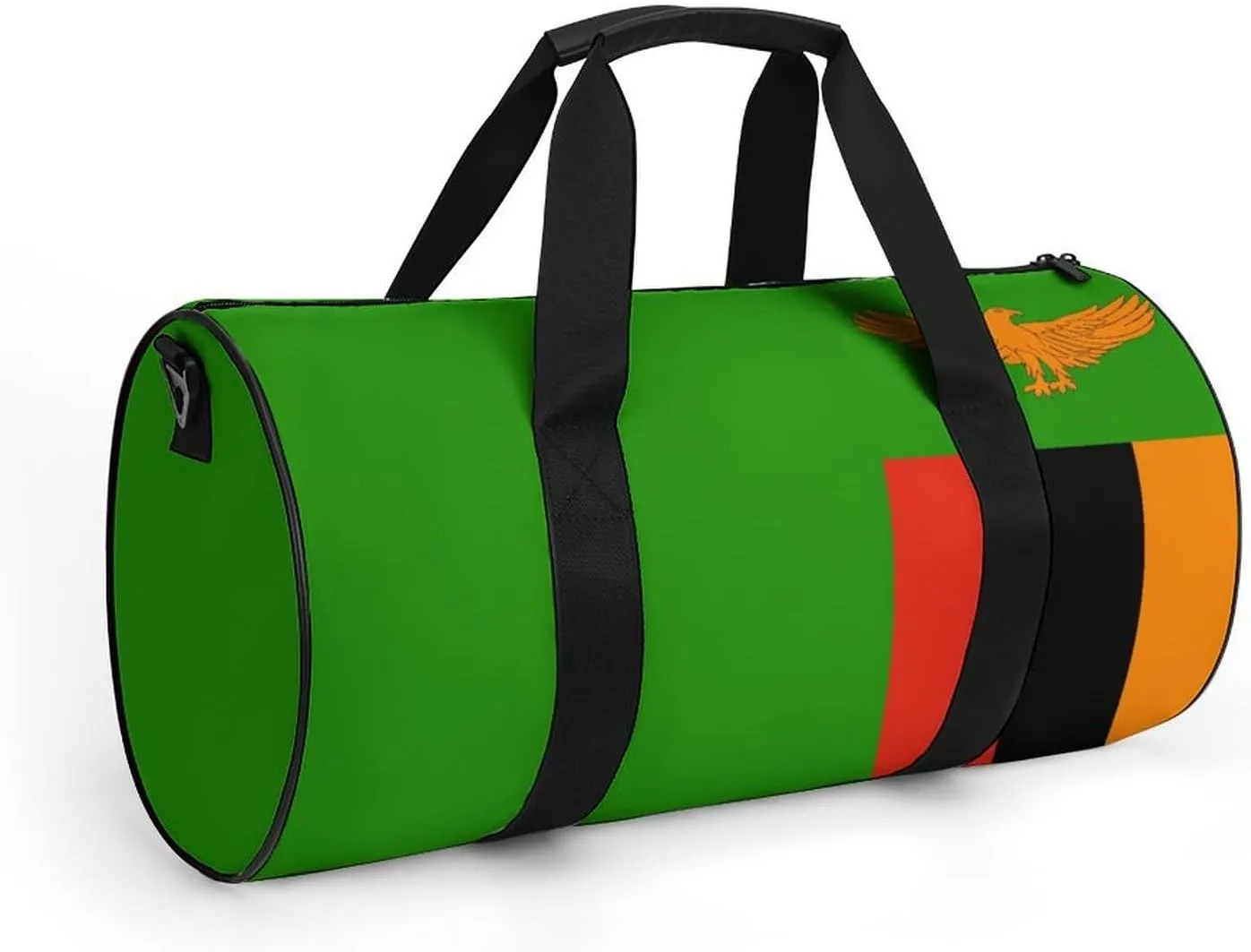 Zambia Flag Sports Duffel Bag for Men Women Gym Bag with Wet Pocket Weekender