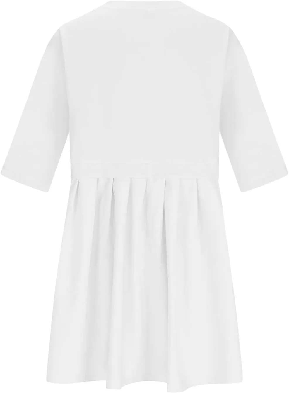 ZDRZK Women's Summer Dresses 3/4 Sleeve Crewneck Solid Color Casual Sundresses Loose Flowy Beach Mini Dress Trendy 2024