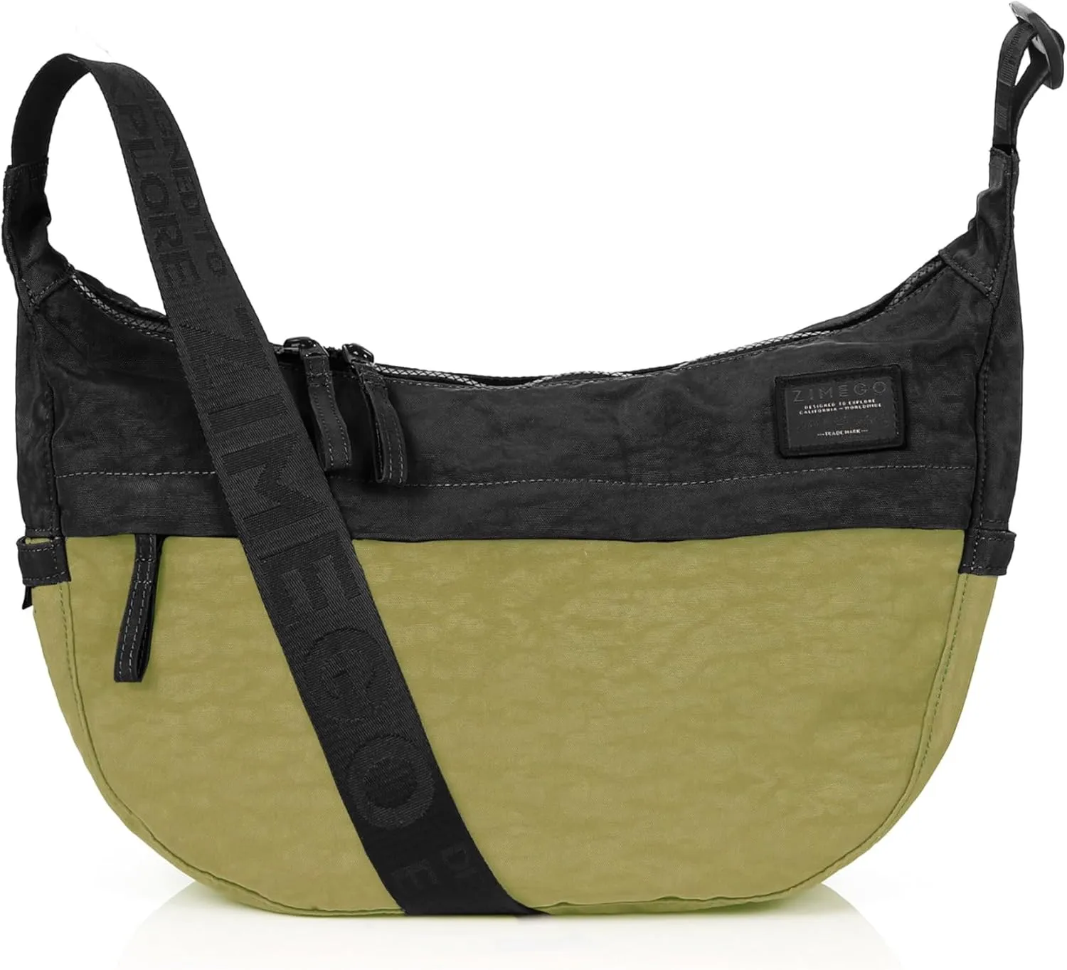 ZIMEGO Classic Crescent Crossbody Bag - Everyday Essential Travel Hobo Bag