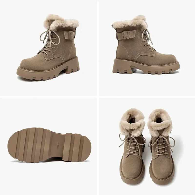 Zippered Suede Boots