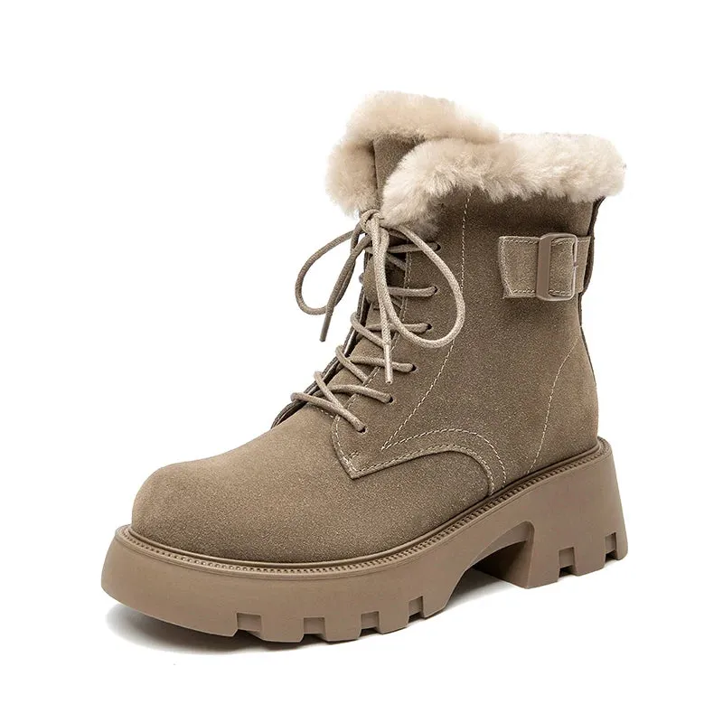 Zippered Suede Boots