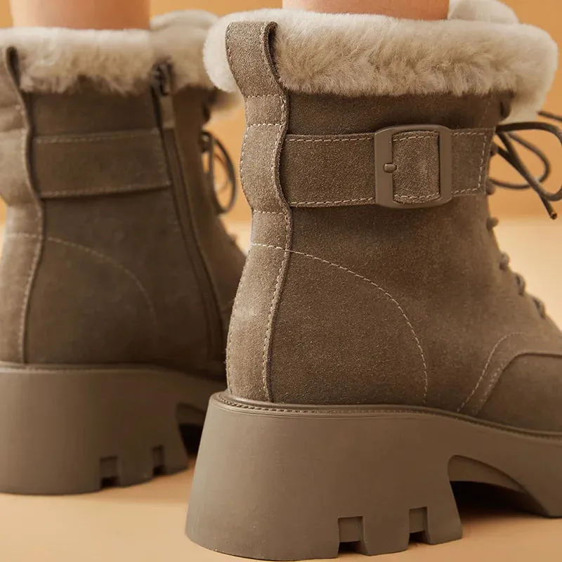 Zippered Suede Boots