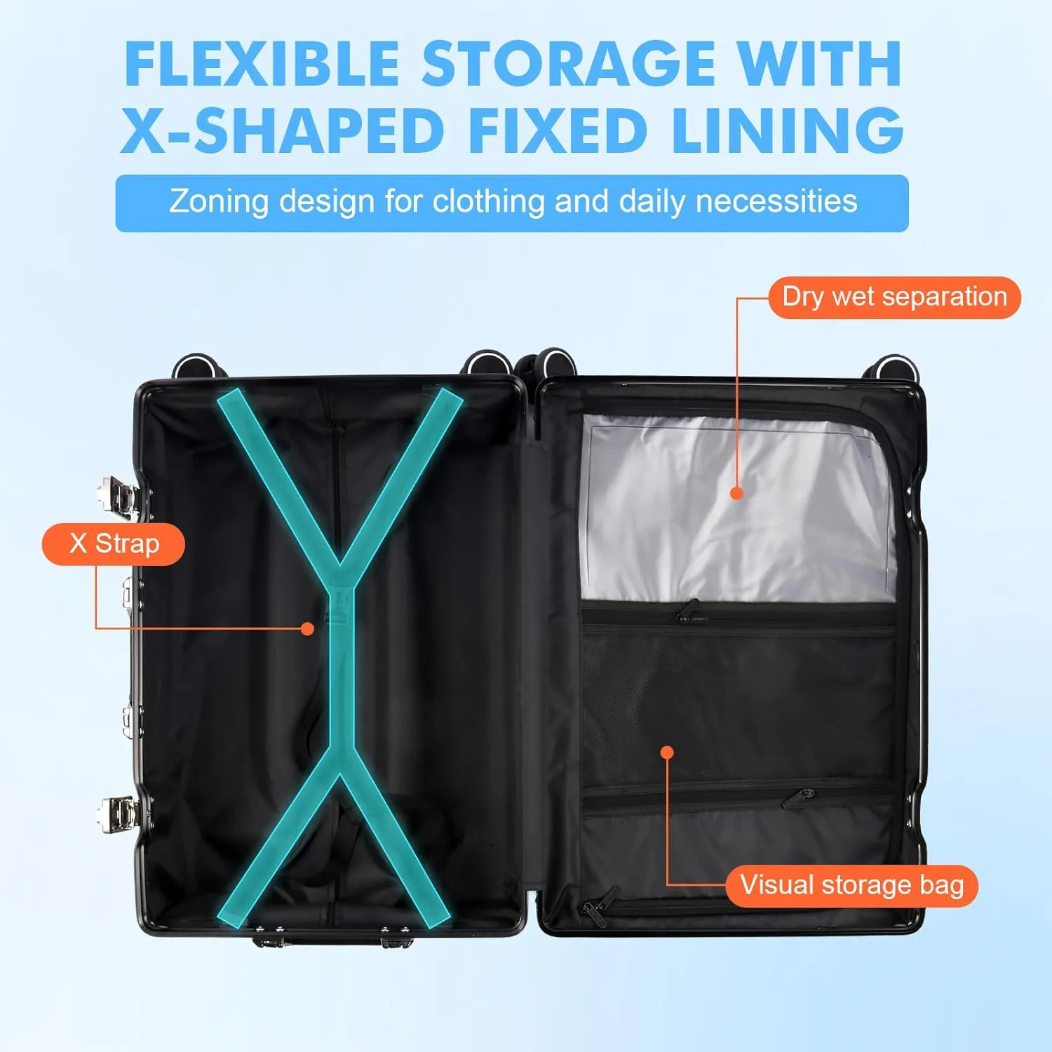 Zipperless Luggage | 20 Inch Airline Approved | TSA Lock, Scratch-Proof Hardshell & Silent Wheels | Lightweight Carry-On for Business Travel (Gray)