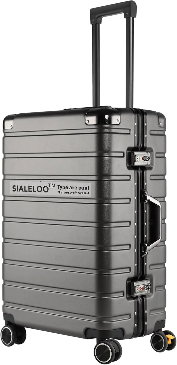 Zipperless Luggage | 20 Inch Airline Approved | TSA Lock, Scratch-Proof Hardshell & Silent Wheels | Lightweight Carry-On for Business Travel (Gray)