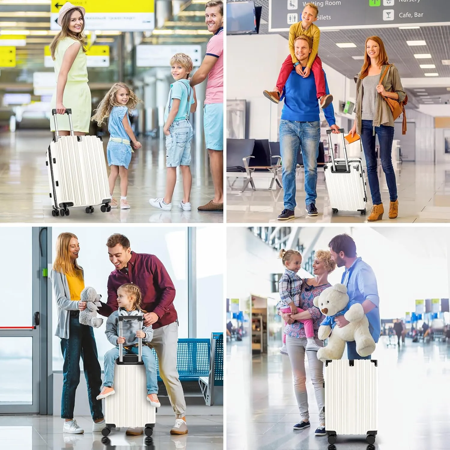 Zipperless Luggage | 20 Inch Airline Approved | TSA Lock, Scratch-Proof Hardshell & Silent Wheels | Lightweight Carry-On for Business Travel (White)